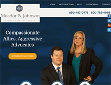 Tablet Screenshot of meadorjohnsonlaw.com